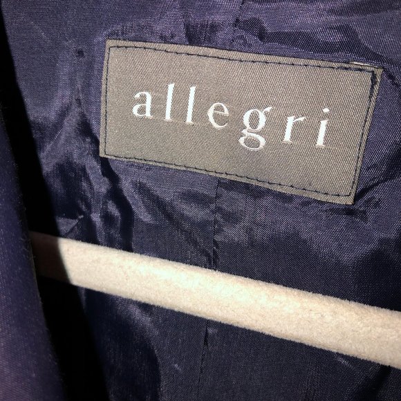 allegri Italy deep navy blue double breasted satin pea coat jacket L Ita… - Picture 2 of 5